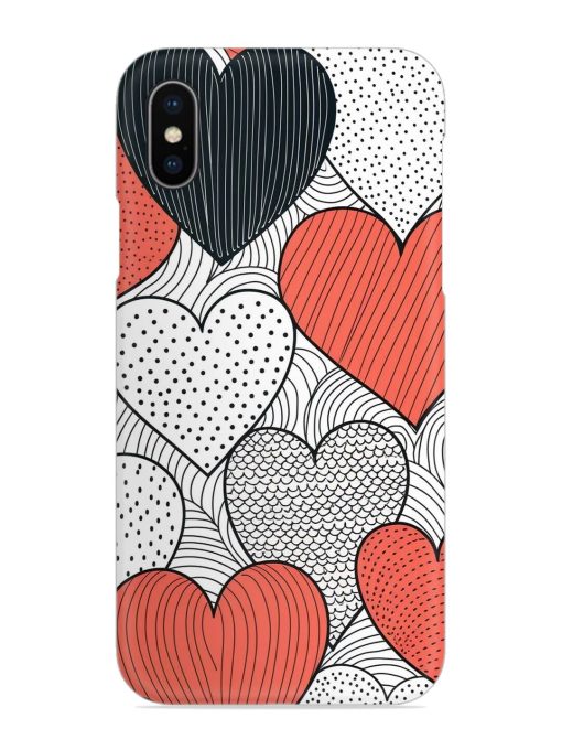 Girly Heart Seamless Snap Case for Apple Iphone X