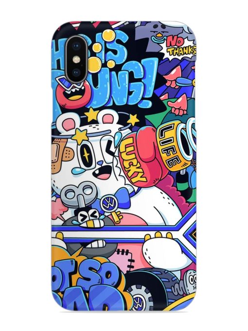 Universal Doodle Snap Case for Apple Iphone X