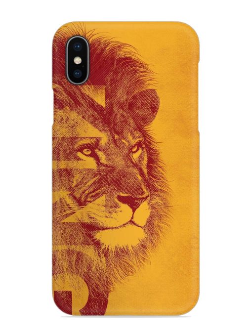 Gold Lion Crown Art Snap Case for Apple Iphone X