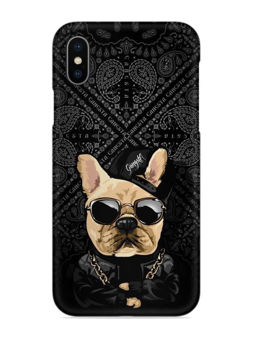 Gangsta Cool Sunglasses Dog Snap Case for Apple Iphone X