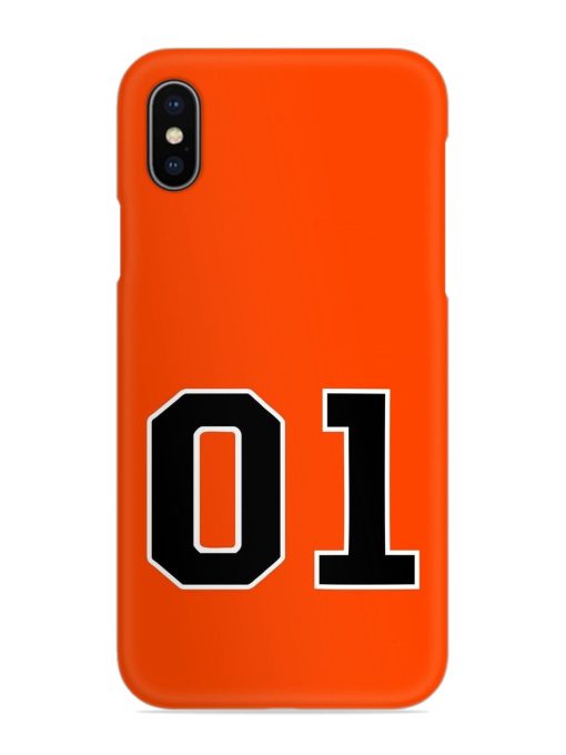 01 Number Snap Case for Apple Iphone X