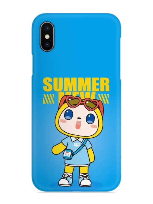 Summer Mew Cartoon Snap Case for Apple Iphone X