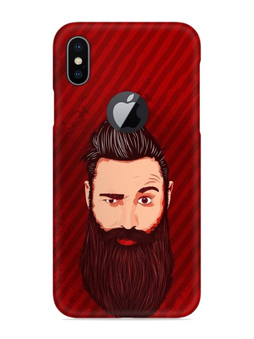 Beardo Man Snap Case for Apple Iphone X (Logo Cut) Zapvi