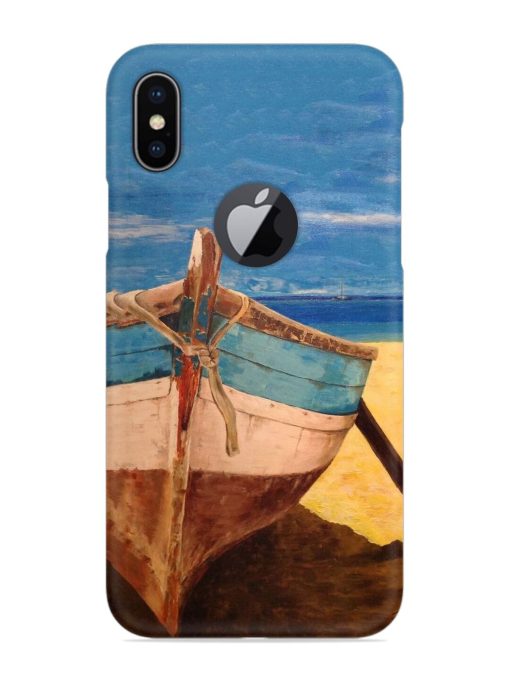 Canvas Painting Snap Case for Apple Iphone X (Logo Cut) Zapvi