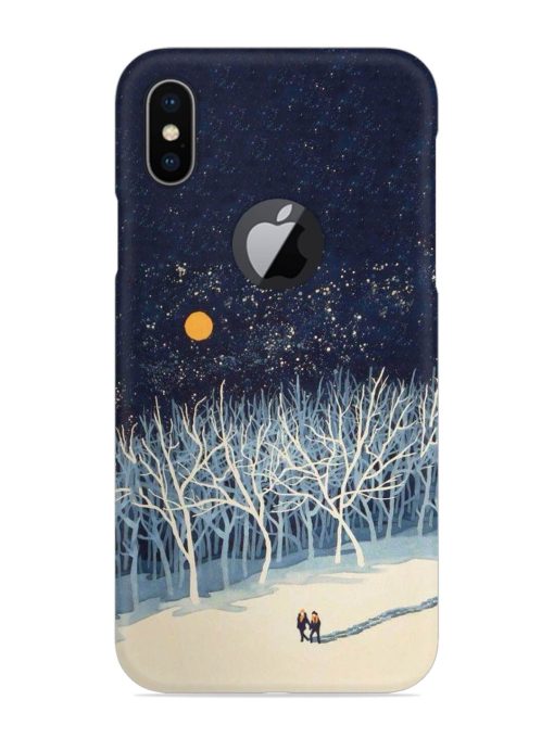 Full Moon Snowshoe Tour Snap Case for Apple Iphone X (Logo Cut) Zapvi