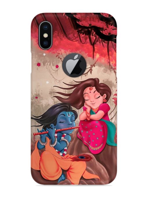 Radhe Krishna Water Art Snap Case for Apple Iphone X (Logo Cut) Zapvi