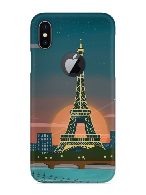 Scenery Architecture France Paris Snap Case for Apple Iphone X (Logo Cut) Zapvi