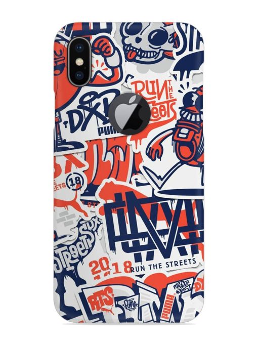 Run The Street Snap Case for Apple Iphone X (Logo Cut) Zapvi