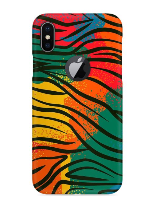 Bright Colorful Snap Case for Apple Iphone X (Logo Cut) Zapvi