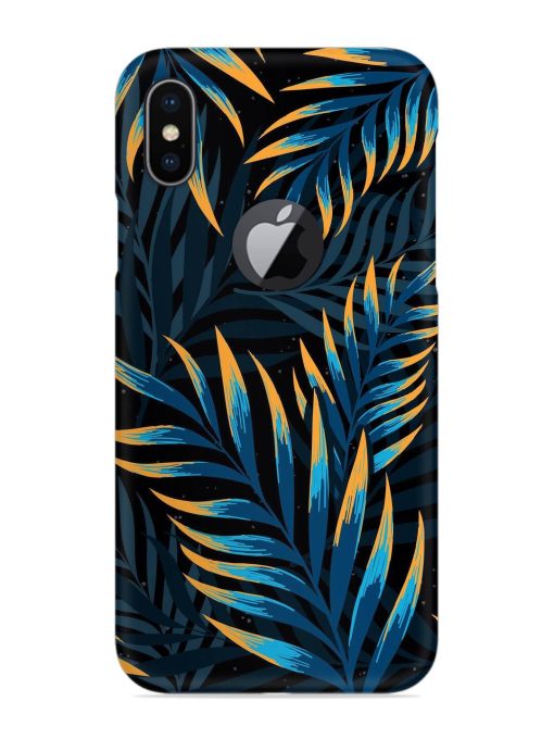 Abstract Leaf Art Snap Case for Apple Iphone X (Logo Cut) Zapvi