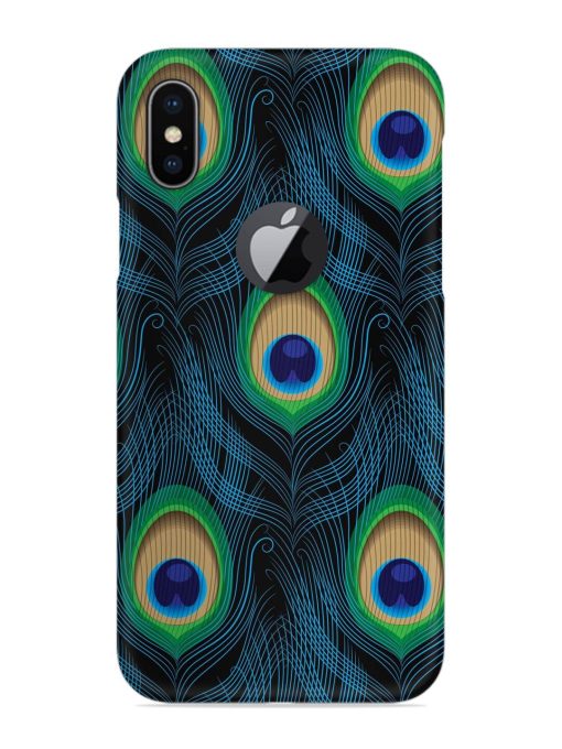 Seamless Pattern Peacock Snap Case for Apple Iphone X (Logo Cut) Zapvi