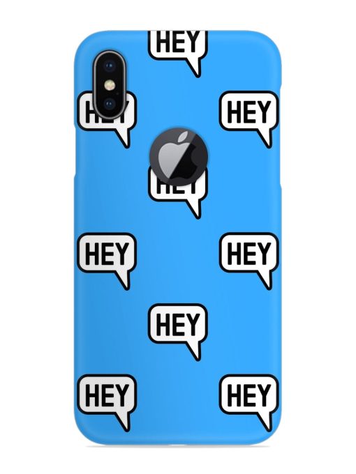 Hey Text Message Snap Case for Apple Iphone X (Logo Cut)