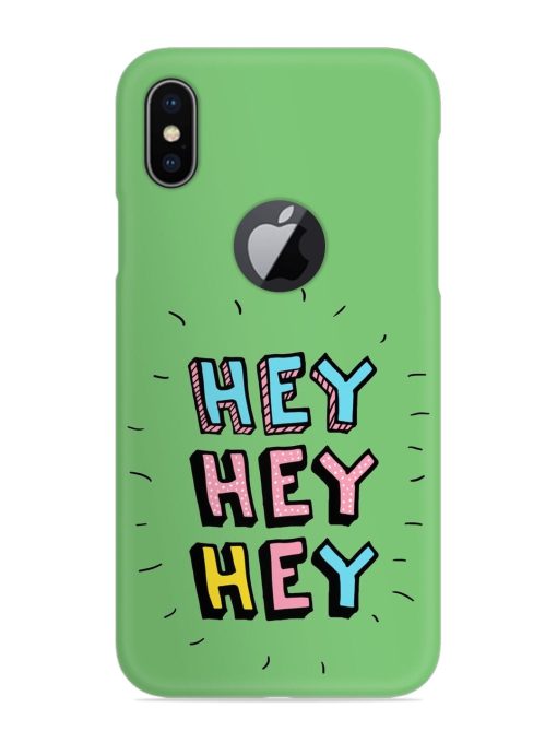 Hey Vector Cartoon Snap Case for Apple Iphone X (Logo Cut) Zapvi