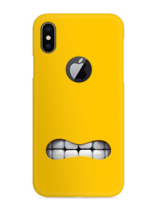 Mouth Character On Snap Case for Apple Iphone X (Logo Cut)