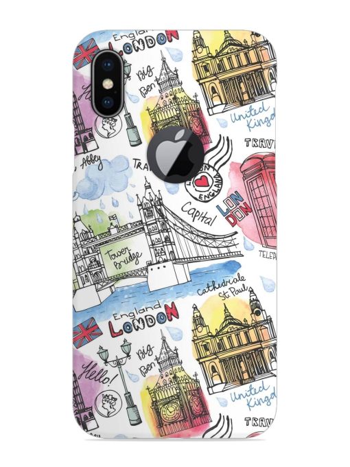 Vector London Landmark Snap Case for Apple Iphone X (Logo Cut)