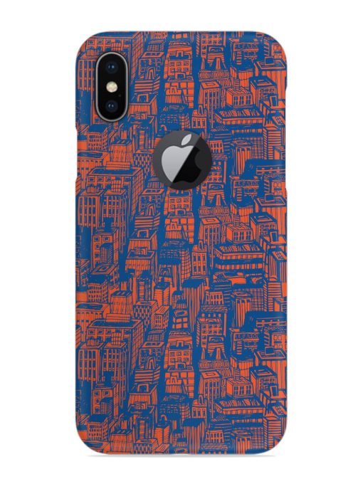 Hand Drawn Seamless Snap Case for Apple Iphone X (Logo Cut) Zapvi