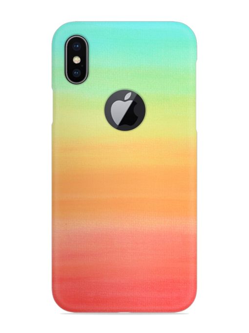 Background Sky Watercolor Snap Case for Apple Iphone X (Logo Cut) Zapvi