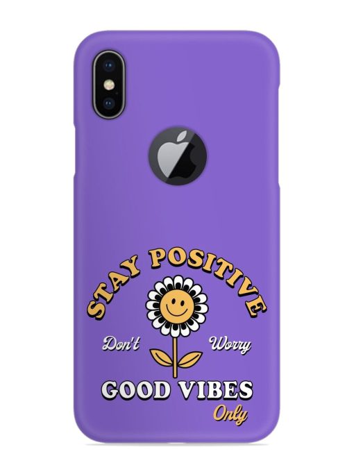 Retro Positive Flower Snap Case for Apple Iphone X (Logo Cut)