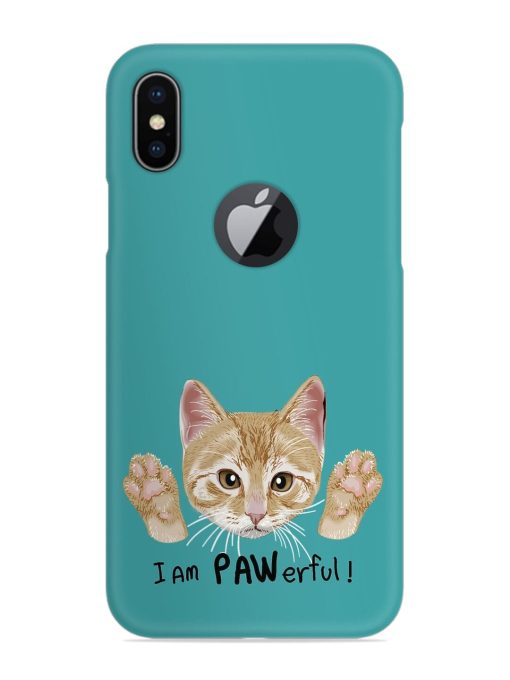 Typography Slogan Cat Snap Case for Apple Iphone X (Logo Cut) Zapvi