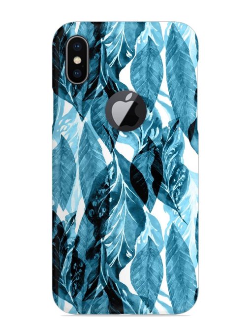 Leaves Pattern Jungle Snap Case for Apple Iphone X (Logo Cut) Zapvi