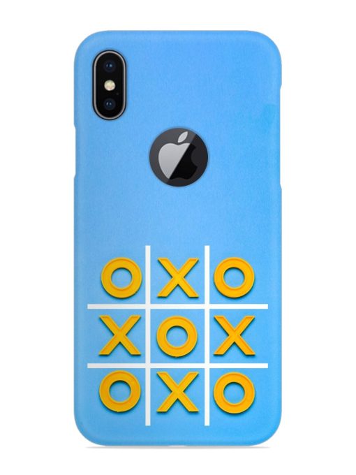 Yellow Plastic Crosses Snap Case for Apple Iphone X (Logo Cut) Zapvi