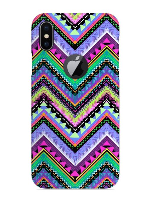 Tribal Aztec Print Snap Case for Apple Iphone X (Logo Cut) Zapvi