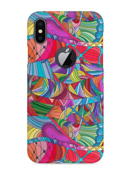 Seamless Patterns Hand Drawn Snap Case for Apple Iphone X (Logo Cut) Zapvi