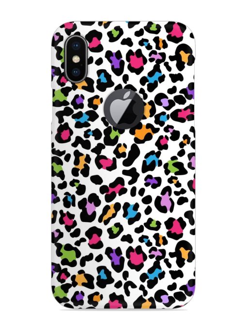 Seamless Leopard Pattern Snap Case for Apple Iphone X (Logo Cut) Zapvi