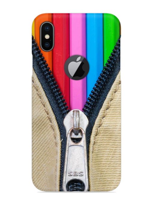 Zip In Color Snap Case for Apple Iphone X (Logo Cut) Zapvi