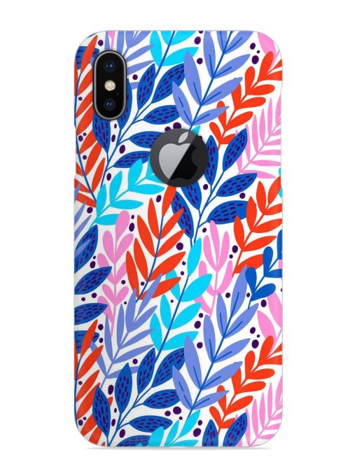 Bright Floral Tropical Snap Case for Apple Iphone X (Logo Cut) Zapvi