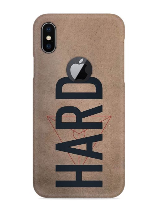 Hard Typo Snap Case for Apple Iphone X (Logo Cut) Zapvi