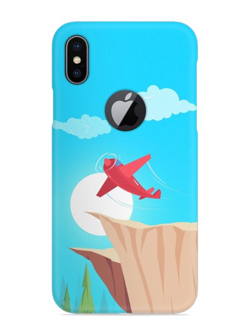 Small Planes In Flight Snap Case for Apple Iphone X (Logo Cut) Zapvi