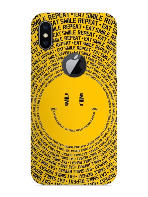 Smiley Snap Case for Apple Iphone X (Logo Cut) Zapvi