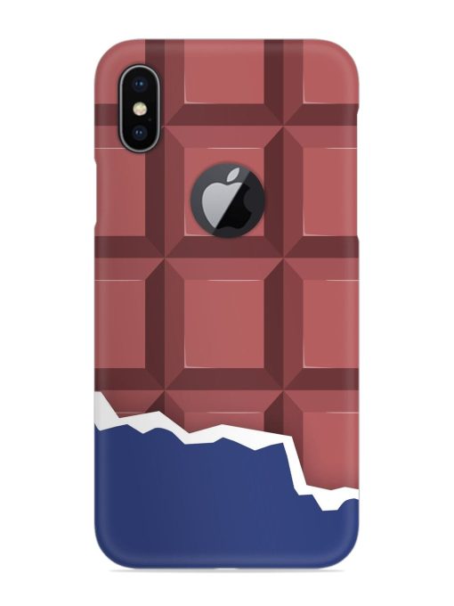 Chocolate Vector Art Snap Case for Apple Iphone X (Logo Cut)