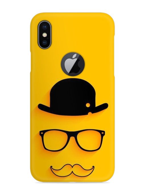 Classic Face Vector Snap Case for Apple Iphone X (Logo Cut) Zapvi