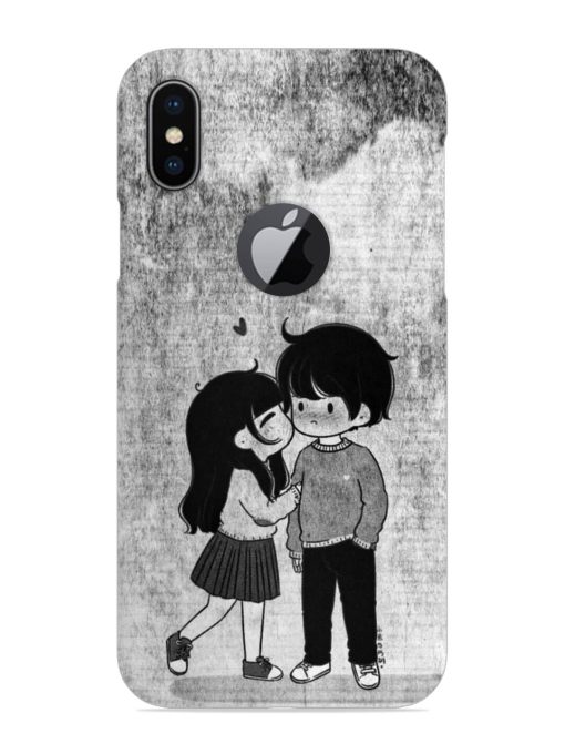 Couple Love Highlights Snap Case for Apple Iphone X (Logo Cut) Zapvi