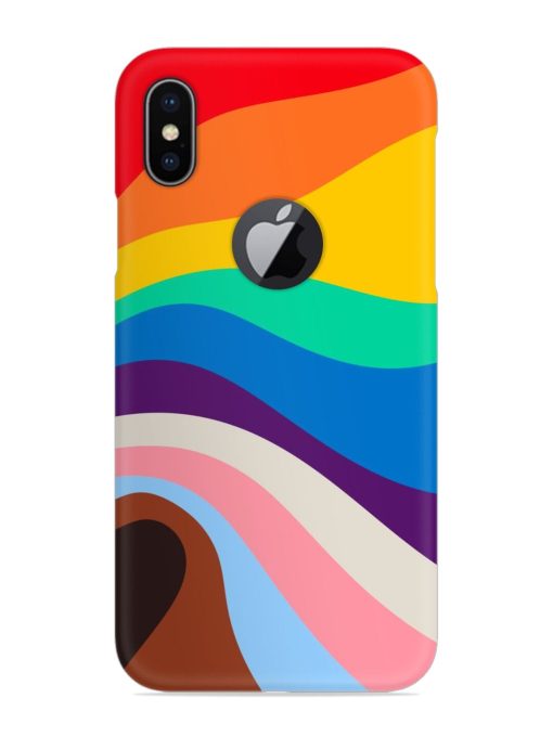 Minimal Pride Art Snap Case for Apple Iphone X (Logo Cut) Zapvi