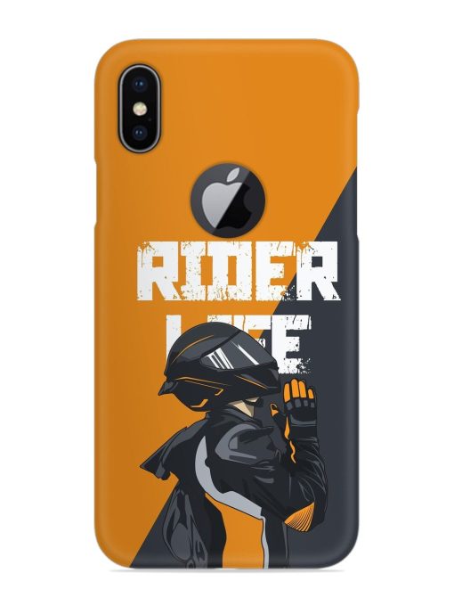 Rider Life Snap Case for Apple Iphone X (Logo Cut) Zapvi