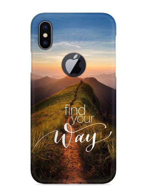 Find Your Way Snap Case for Apple Iphone X (Logo Cut) Zapvi