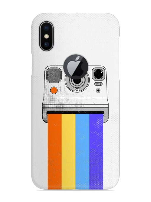 Retro Camera Art Snap Case for Apple Iphone X (Logo Cut)