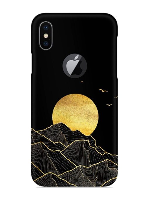 Golden Sunrise Snap Case for Apple Iphone X (Logo Cut) Zapvi