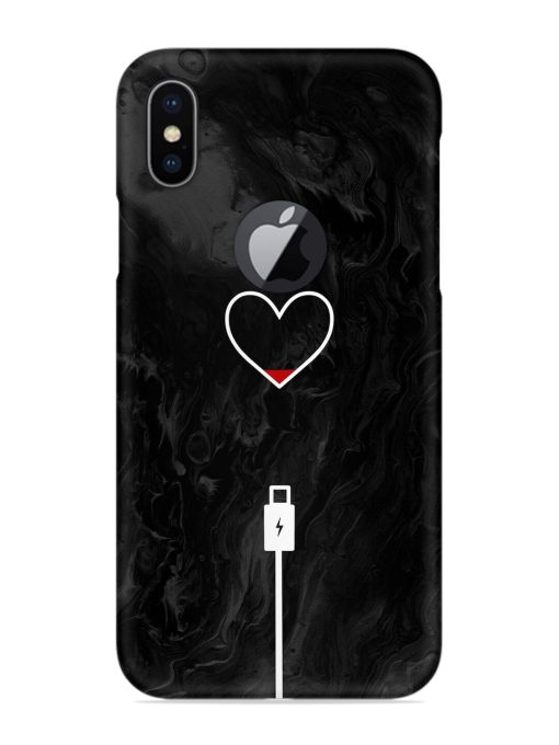 Heart Charging Vector Snap Case for Apple Iphone X (Logo Cut) Zapvi