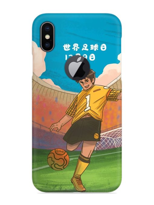 Soccer Kick Snap Case for Apple Iphone X (Logo Cut)