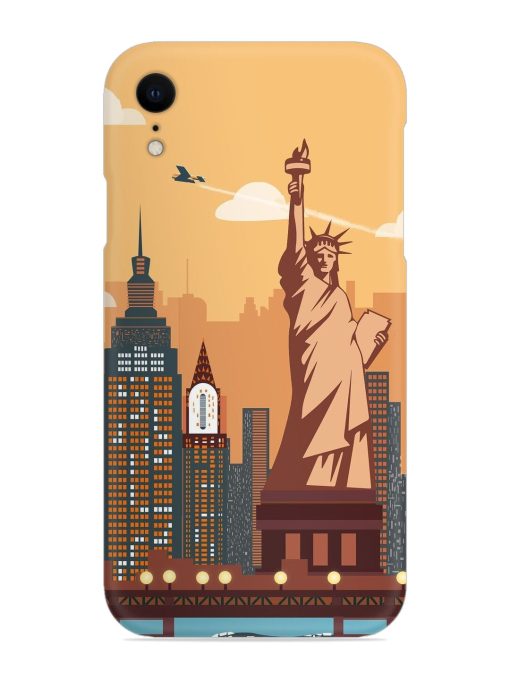 New York Statue Of Liberty Architectural Scenery Snap Case for Apple Iphone Xr Zapvi