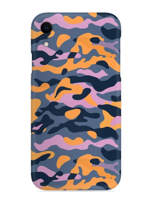 Camouflage Army Military English Orange Art Snap Case for Apple Iphone Xr