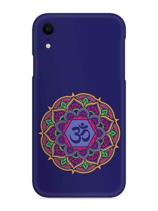 Om Mandala Art Blue Snap Case for Apple Iphone Xr