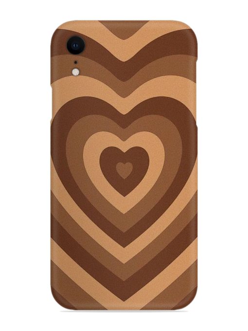 Brown Heart Snap Case for Apple Iphone Xr