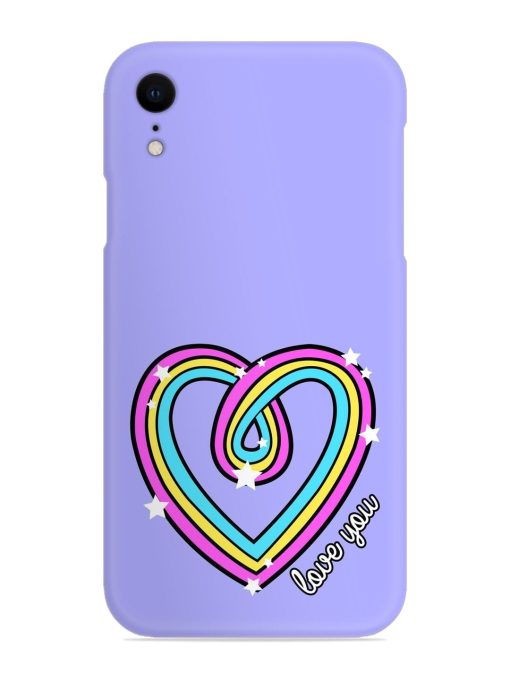 Colorful Rainbow Heart Snap Case for Apple Iphone Xr