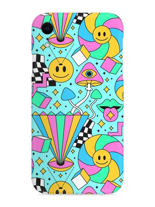 Trippy Rainbow 60S Snap Case for Apple Iphone Xr