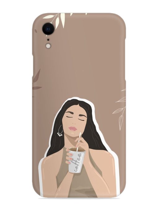 Girl With Coffee Snap Case for Apple Iphone Xr